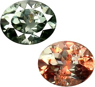 0.44 ct Corte ovalada (5 x 4 mm) Sin calefacción Sin tratar De verde a rojo Cambio de color Alejandrita 100% natural y auténtica Piedra Preciosa Suelta
