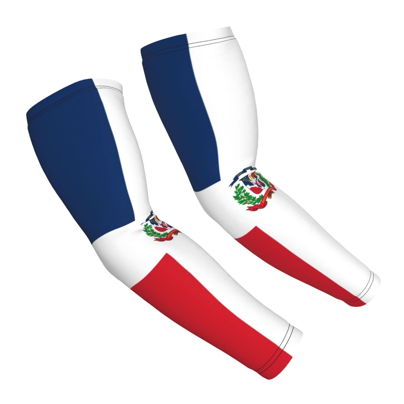 CUTEDWARF Dominican Republic Flag.Png Sun Protection Arm Long Sleeve Protector Unisex Outdoor Sports Protective Sleeve Guard