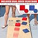 GoSports Uni – Erwachsene Bean Bags Doppelseitige Cornhole Slide & Stop Regulierung Turnier Sitzsäcke Set von 8, rot/blau, 6 x 6