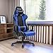 Homall Gaming Chair, Office Chair High Back Computer Chair Leather Desk Chair Racing Executive Ergonomic Adjustable Swivel Task Chair with Headrest and Lumbar Support(Blue)