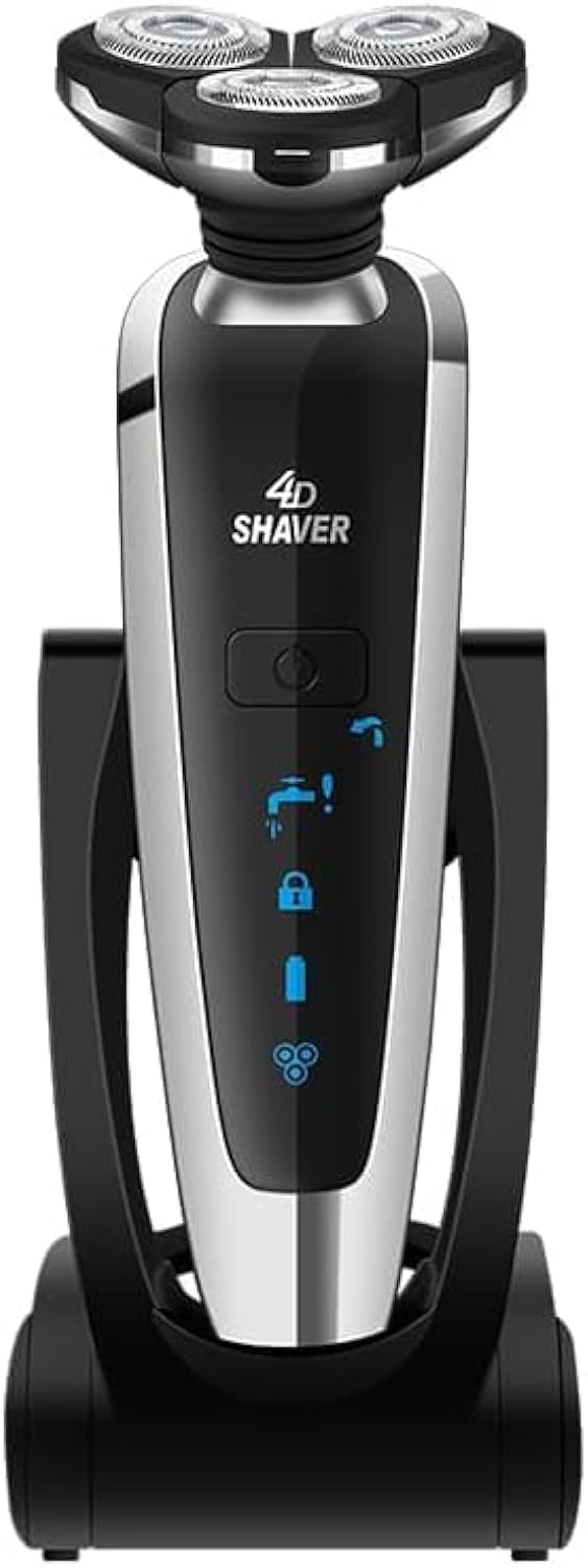 KATGROCHIR Electric Shaver, 4 in 1 Waterproof Men's Shaver Rechargeable Multi-functional Set Wet Dry Use Men Face Nose Sideburn Trimmer