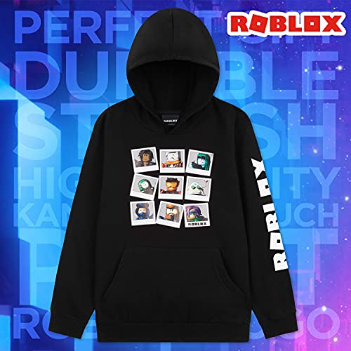 Roblox Hoodie Jungen Kapuzenpullover, Gaming Pullover Jungen Hoodie aus Baumwolle (12-13 Jahre, Schwarz)