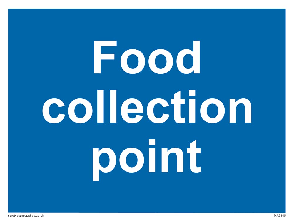 Pack of five - Food collection point Sign - 200x150mm - A5L