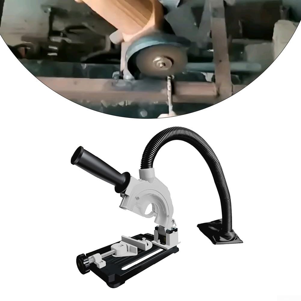 Supporto per smerigliatrice angolare per smerigliatrici da 115-125 mm, gamma di serraggio da 0°-65 mm e 45°-10 mm, supporto da taglio in lega di alluminio e ghisa con protezione per