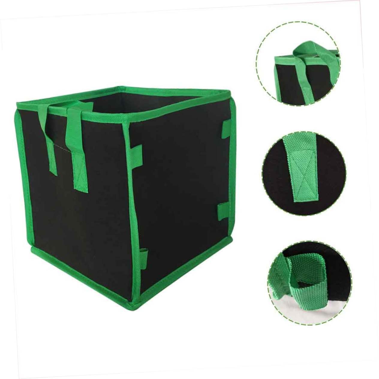 INOOMP 3 Piezas Bolsa Plantador Vegetales Saco Plantas Soporte Portátil para Plántulas Contenedores Plantas Fresa Cantero Elevado Macetas Tela Jardinera Sintió Cuadrado