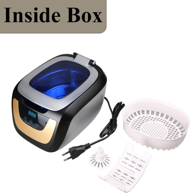 Image of Ultrasonic Jewelry Cleaner CE-5700A 750ML Portable Ultrasonic Cleaner Machine with Watch Holder for Silver Jewellery, Watches, Glasses & Coins