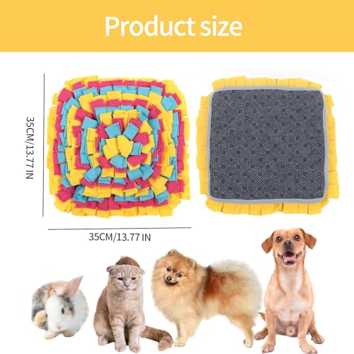 Schnuffelmatte für Hunde,Intelligenzspielzeug für Hundes,Riechen Trainieren Futtermatte,Haustier Langeweile Interaktive Schnüffelmatte,Für mittelgroße und kleine Hunde (Style-A)