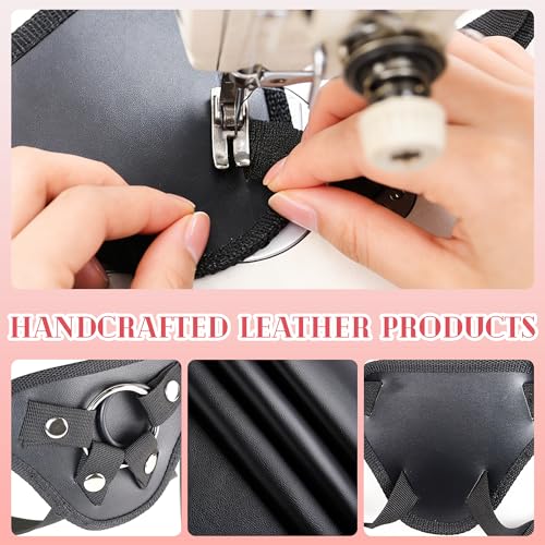 Image of Strap On Wearable Harness for Dildo Play, Adjustable Waist & Hip Strap-On Dildo Holder with Interchangeable Metal O-Rings for Women Men Lesbian Gay Couples Vaginal & Anal Play (Black)
