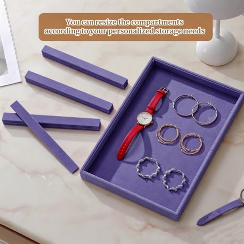 Image of Large Velvet Jewelry Tray Display Drawer Inserts 2 Pack