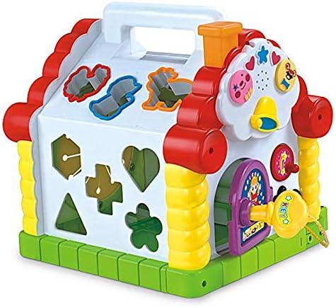 Yiosion Musical Activity Cube Play Center Educational Learning Toy with Music and Sounds for 1 2 3 Year Old Baby Toddler Girls Boys