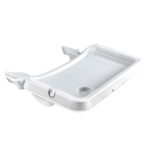 hauck Alpha Bandeja de mesa antideslizante extraíble para silla alta con profundidad ajustable, compatible con crecimiento de madera Alpha+ y Beta+,