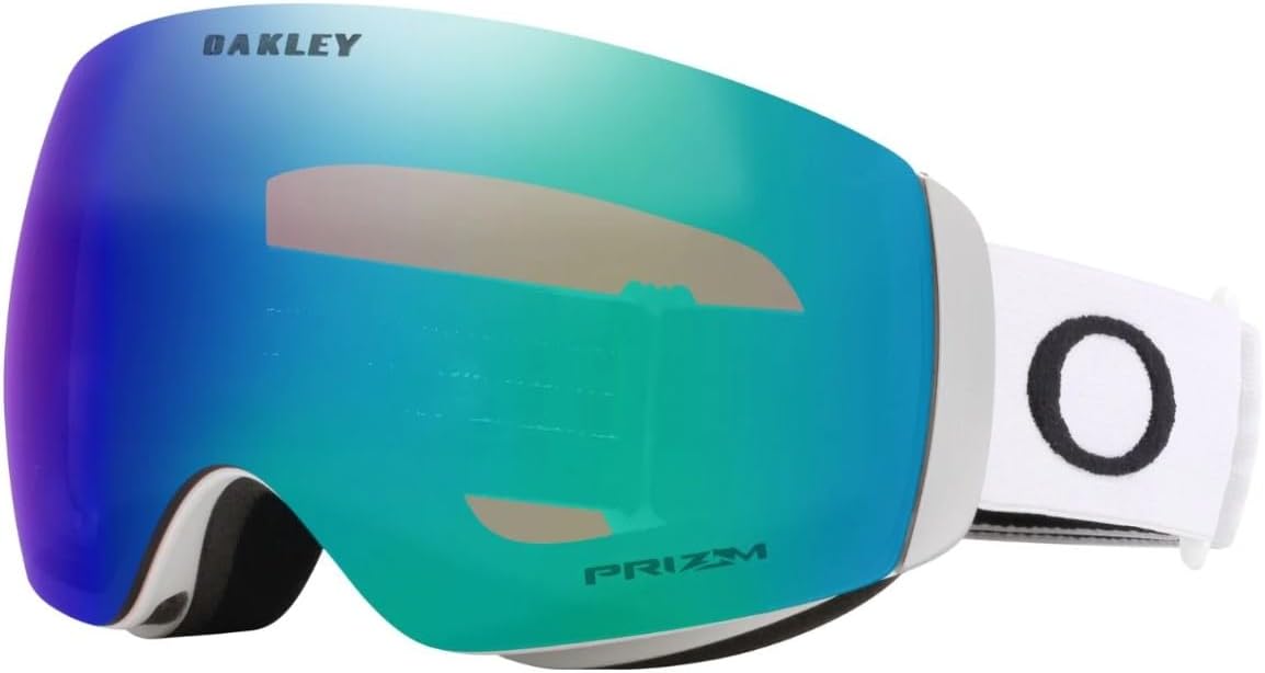 Oakley Flight Deck M Prizm Snow Goggles Matte White with Prizm Argon Lens + Case