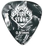 celluloid closet film Le classique des médiators Fire Stone Médiator, Plektrum/Pick Mix Celluloid, 351 Forme, 0,81 mm, nacré-noir, 12 pièces