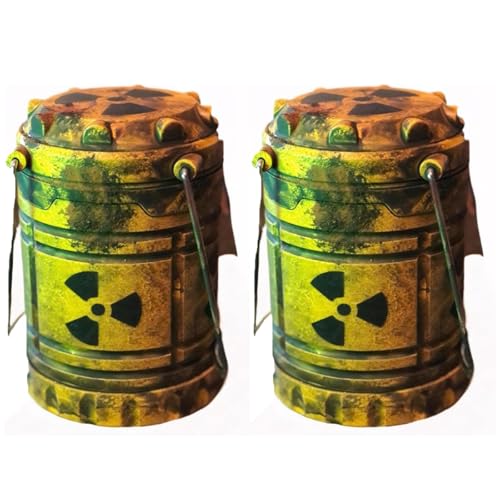 Miniature Nuclear Reactor Lantern, Camping Lamp, Wasteland End of the World Horror Lantern Gift Decoration, Great for Gaming Enthusiasts, Apocalyptic Style Decorative Table Lamp,... (2)