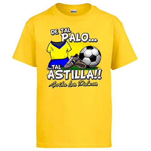 Diver Camisetas Camiseta De Tal Palo Tal Astilla de Las Palmas para Aficionado al fútbol - Amarillo, XL