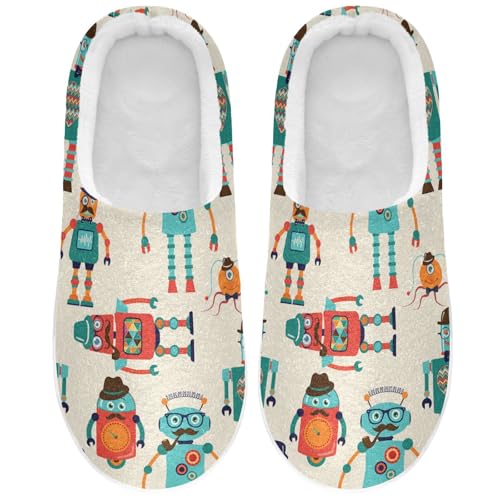 Unisex Memory Foam Slippers Non-Skid Slip-on Soft Warm Sole Fleece Shoes 6-172