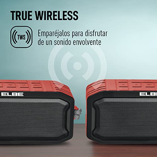 Elbe Altoparlante Bt 5W Rosso IPX7 Tws ALT-R15-TWS - 10