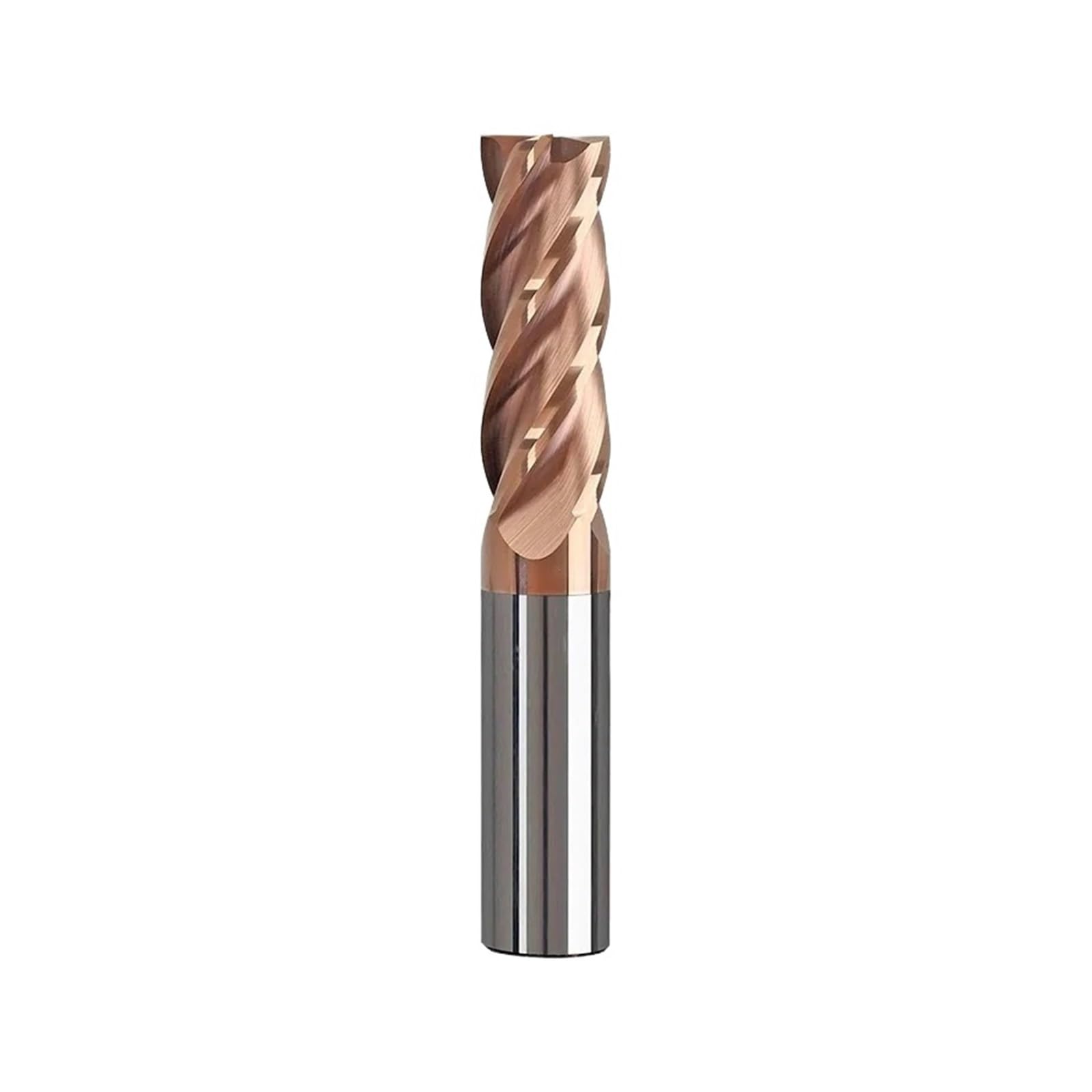 Fresa plana de 4 flautas con revestimiento nano tungsteno HRC55 Metal