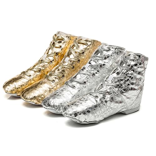 Women Jazz Shoes Split Sole Kids Dancing Sneakers Ankle Boots for Men3