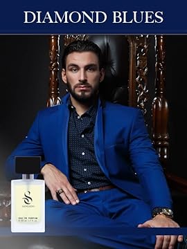 DIAMOND BLUES by SANGADO, Perfume for Men, 8-10 hours long-Lasting, Luxury smelling, Aromatic Fougere, Fine French Essences, Masculine, 50 ml Spray