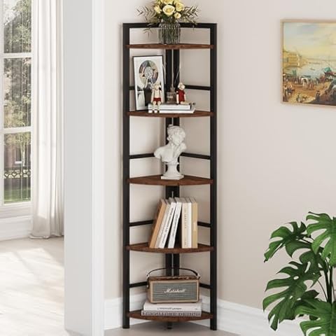 BON AUGURE 5 Tier Corner Bookshelf Cover