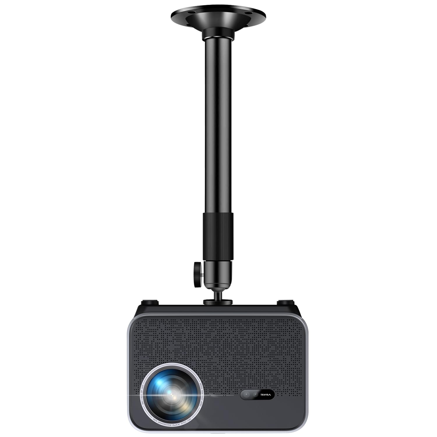 VGKE Projector Ceiling Mount, Aluminium Alloy, 360° Ball Head, Universal Multifunctional Projector Wall Mount Bracket, Max Hold 5.0kg, Matte Black