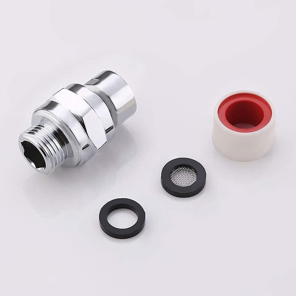 Shower Head Swivel Ball Adapter - Brass Ball Joint Adjustable Shower Arm Connector Universal Showering Component Polished Chrome,Plating