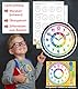 Honey’s Heaven Wanduhr für Kinder - Lernuhr zum Lernen der Uhrzeit - analoge Kinderuhr ohne Tick Geräusche, mit lautlosem Uhrwerk - Kinderzimmer Deko für Jungen und Mädchen (schwarz)
