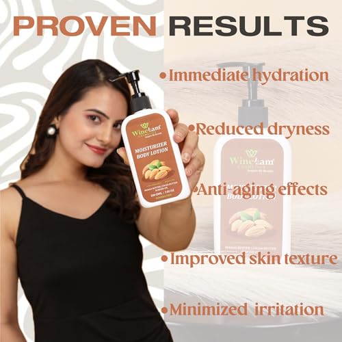 Image of Moisturizer Body Lotion - Deep Hydration with Mango Butter, Cocoa Butter & Almond Oil - Paraben-Free, 24-Hour Moisture, Heals Dry Skin (1)