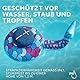 Ultimate Ears MINIROLL Ultraportabler wasserdichter Bluetooth-Lautsprecher, starker Bass, staubdicht nach IP67, 40 m Reichweite – Majestic Blue