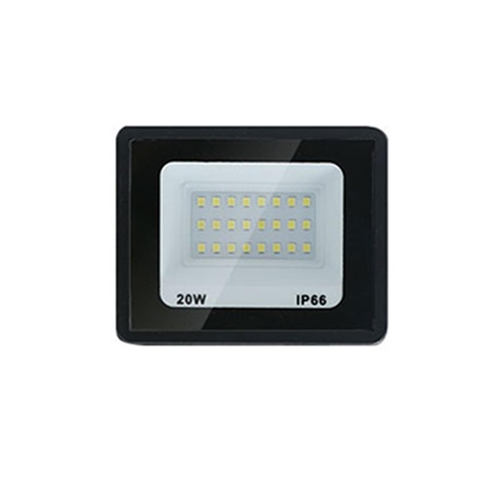 LED Floodlight Outdoor Waterproof AC110V AC220V 10-300W Courtyard Factory Advertising Spotlight Construction Site Probe Lighting(20W,Cold White AC220V)