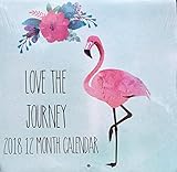 Sagebrush Fine Art 12 Month 2018 Wall Calendar, Pink Flamingo, Love the Journey