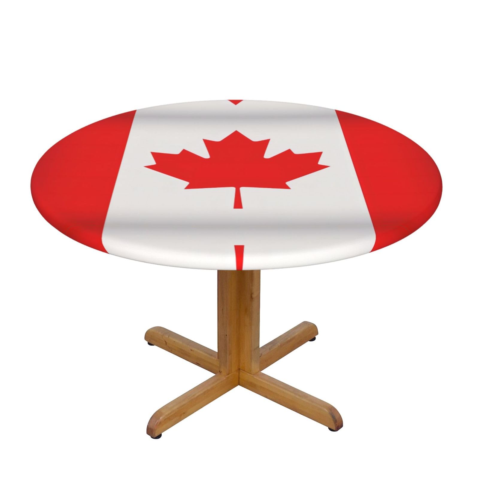 Canadian Flag Print Oxford Wipeable Tablecloth Oil-Resistant Outdoor Table Cover Reusable Birthday Table Protector