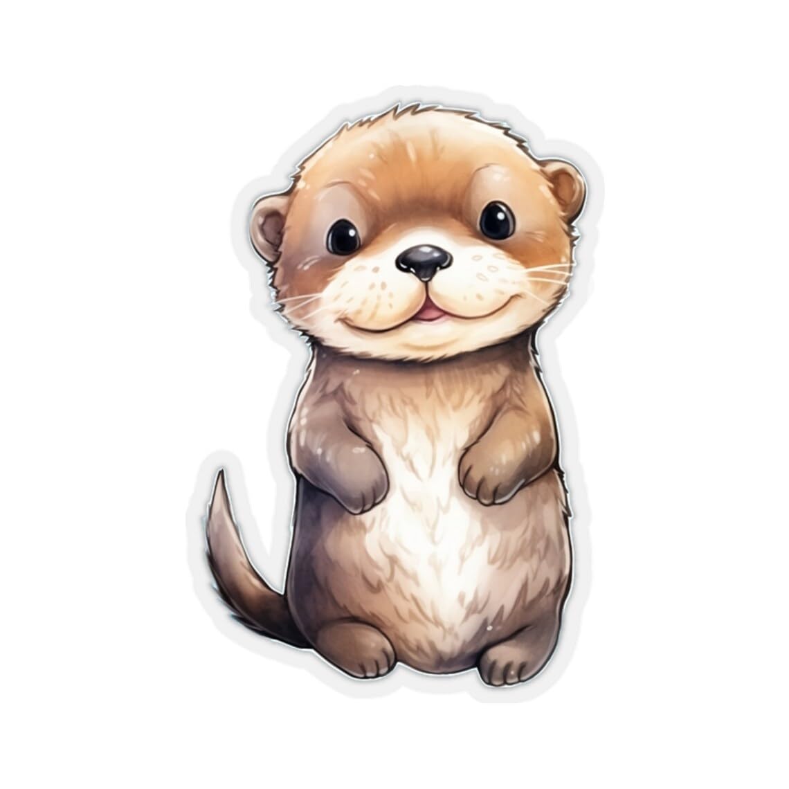 RoyoLam Cute Otter In A Hole Wall Decal - Removable Peel & Stick Nursery Wall Sticker, 45x40 Cm