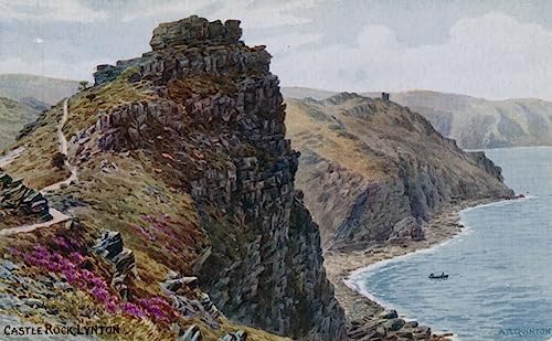 Peinture sur Toile Castle Rock Lynton par Alfred Robert Quinton Décoration Murale 60x90cm