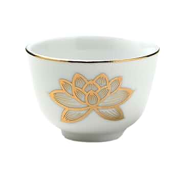 仏教文様 蓮華図 湯飲み 陶器 茶器 仏教文様 蓮華図 湯飲み 陶器 茶器