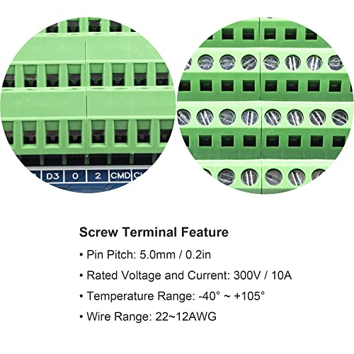 Image of for ESP32 GPIO Breakout Board with 3 Type Output Way Terminal Screw 5.0mm / 0.2 inch and Male Female Pin Header for ESP32-DevKitC 0.9 inch 1 inch Pitch (1pcs)