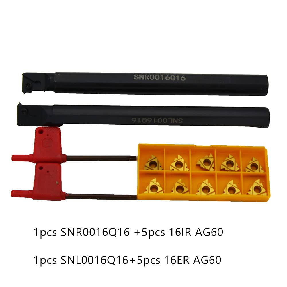 ZIYI 1p SNR0016Q16 1P SNL0016Q16 Porte-outil de tournage avec inserts de filetage 5p 16ER AG60 5P 16IR AG60