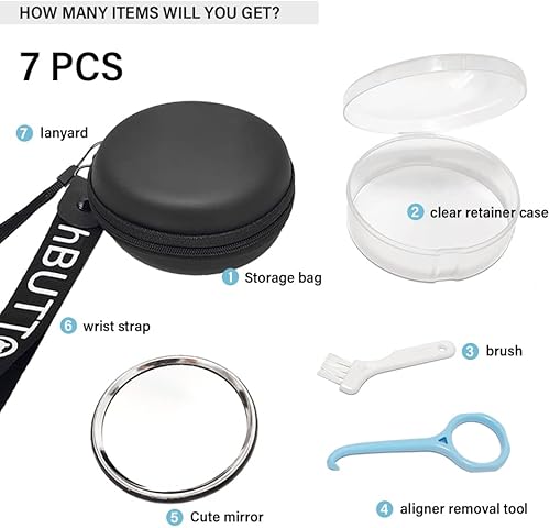 Miniatura 2 de Gxamz Estuche de retención de ortodoncia con bolsa organizadora, funda de alineador, bolsa de retención, estuche de viaje, caja protectora bucal