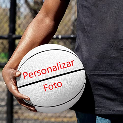 GZYZXP Baloncesto, Personalizada Foto con Nombre, Edad y Texto, Ideal para jouvenes y Adultos para Entrenar y Jugar, Interior Al Aire Libre Balon Baloncesto, Regalo Ideal