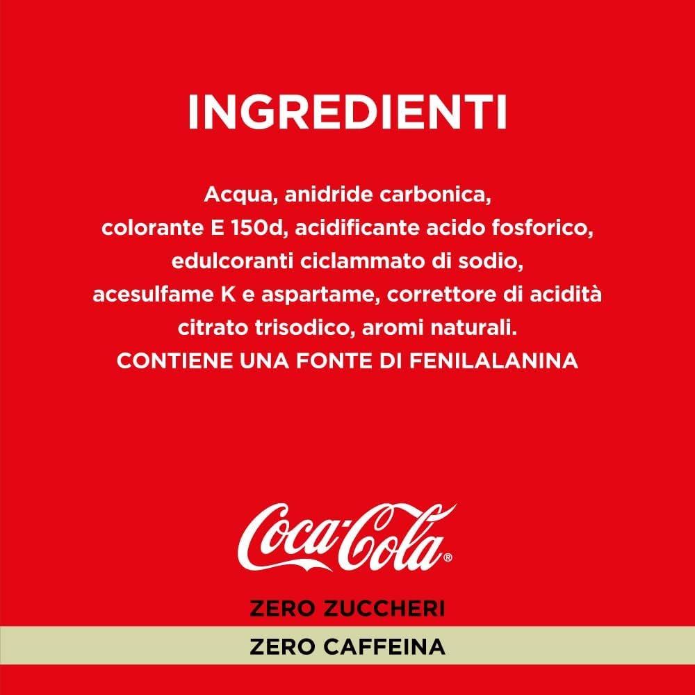 Italian Gourmet Cola Zero Zucker Zero Koffein 48x330ml Erfrischungsgetränk | Zuckerfrei und koffeinfrei für Alltag und Party, Nettomenge 15,84L