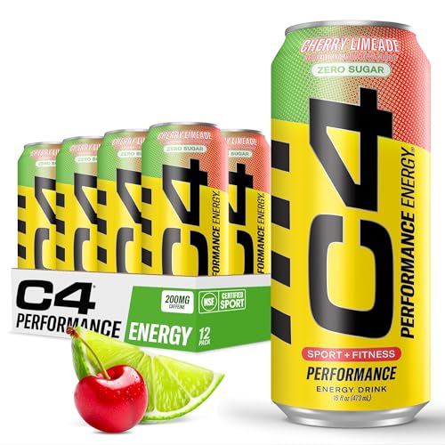 Image of C4 Original Sugar Free Energy Drink 16oz (Pack of 12) | Cherry Limeade | Pre Workout Performance Drink with No Artificial Colors or Dyes