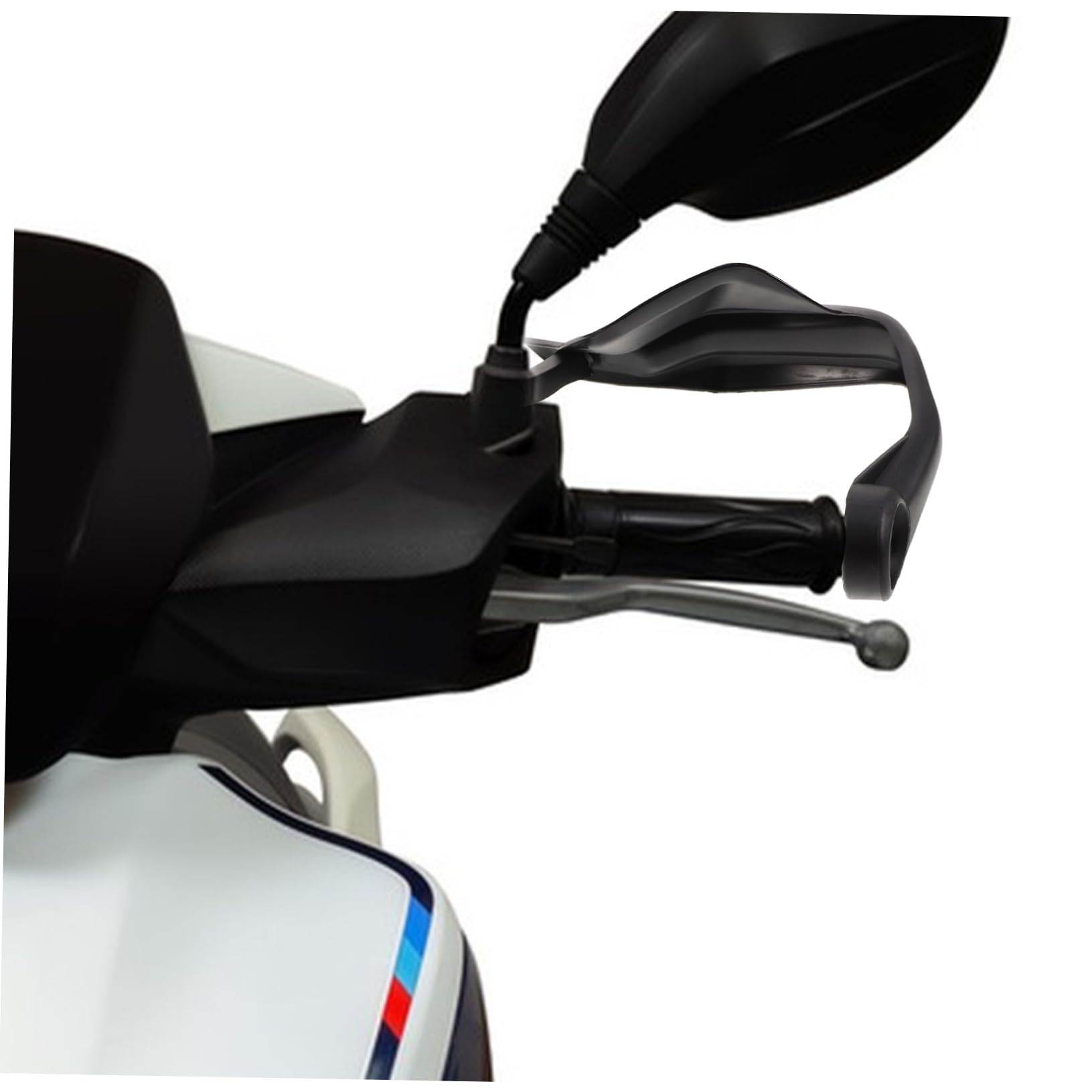 Motorrad Hebelschützer 1 Paar aus Kunststoff und Metall Schwarz