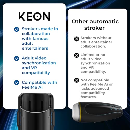 Image of KIIROO Keon Automatic Male Masturbator with Stroker Sleeve, App Control, Wi-Fi & Bluetooth, Hands-Free Design, Up to 230 Movements Per Minute, Interactive USB Rechargeable Device