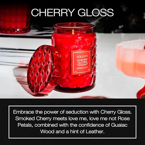 Image of VOLUSPA Cherry Gloss 18 oz Scented Coconut Wax Candle for Home Fragrance