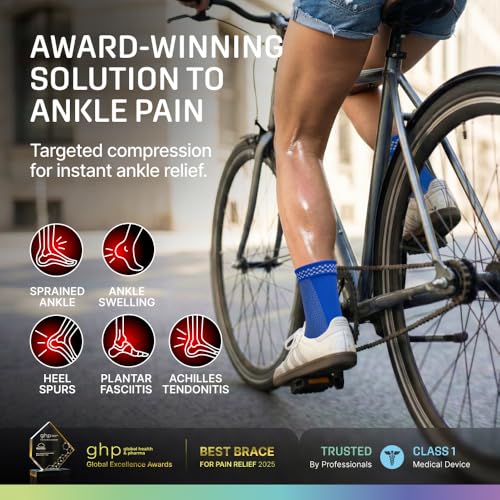 Image of Modvel Nylon 2 Pack Ankle Brace Compression Sleeve|Injury Recovery, Joint Pain|Fsa Or Hsa Eligible|Achilles Tendon Support, Plantar Fasciitis Foot Socks With Arch Support