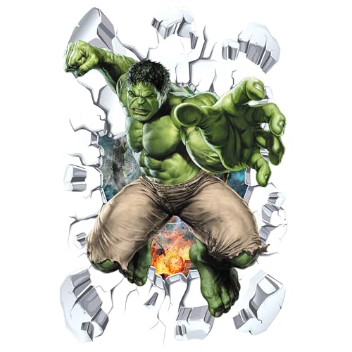 Pegatinas Pared Hulk, Pegatinas Pared, 3D Vinilos de Decorativos Hulk, Decoracion para Dormitorio Sala de Estar, 60 * 40 CM