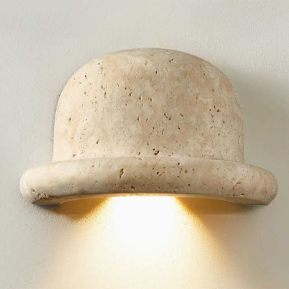 OZBMA Unique Hat Shape Wall Light, Rustic Hallway Mount Lamp, Vintage Industrial E27 Sconce Lights, 1-Light Barn Indoor for Mirror, Bedrooms, Hallway, Stair,Mirror