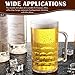 SiliFine 12 Pcs Clear Plastic Beer Stein Mug with Handle Shatter Resistant Large Dimpled Beer Drinking Cup Bulk for Juice Coffee Tea Fest Cocktail Picnic Everyday Drinking Party (12oz)