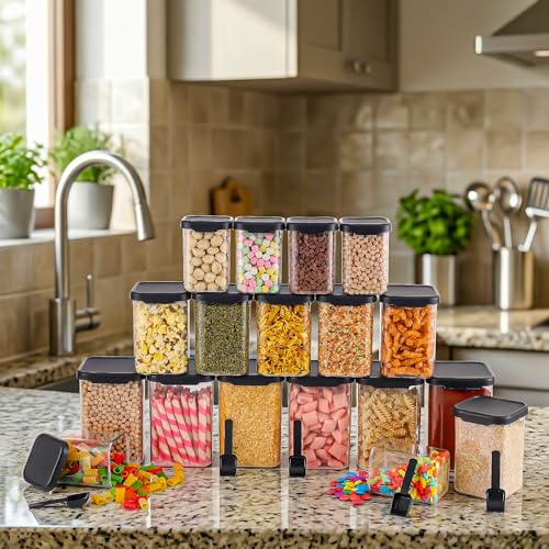 Image of Kitchen Storage Set Of 18 Airtight Containers Set For Kitchen Storage And Containers Box For Pantry Organization And Container For Kitchen Accessories Items & Storage Set of 18-(350ml+650ml+950ml)